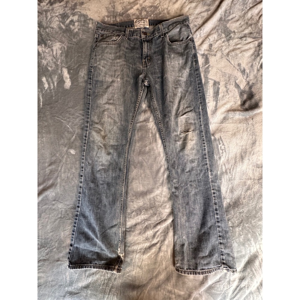 Signature by Levi Strauss & Co Mens Low Bootcut Jeans Denim 34x31 Distressed